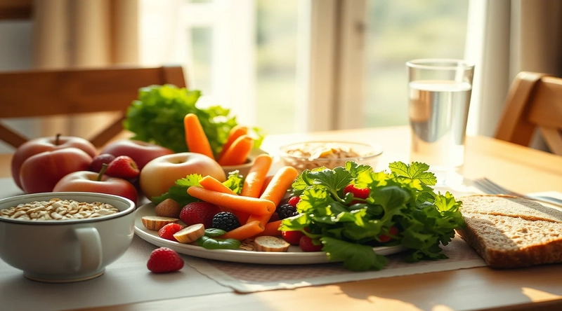 Healthy high-fibre breakfast for natural constipation relief